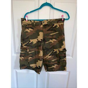 Vintage Beverly Hills Polo Club Mens Camouflage Cargo Shorts With Button Closure